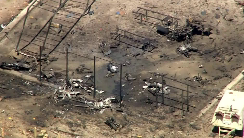 The N9MB crashed next to the prison yard of a facility in Riverside County Monday